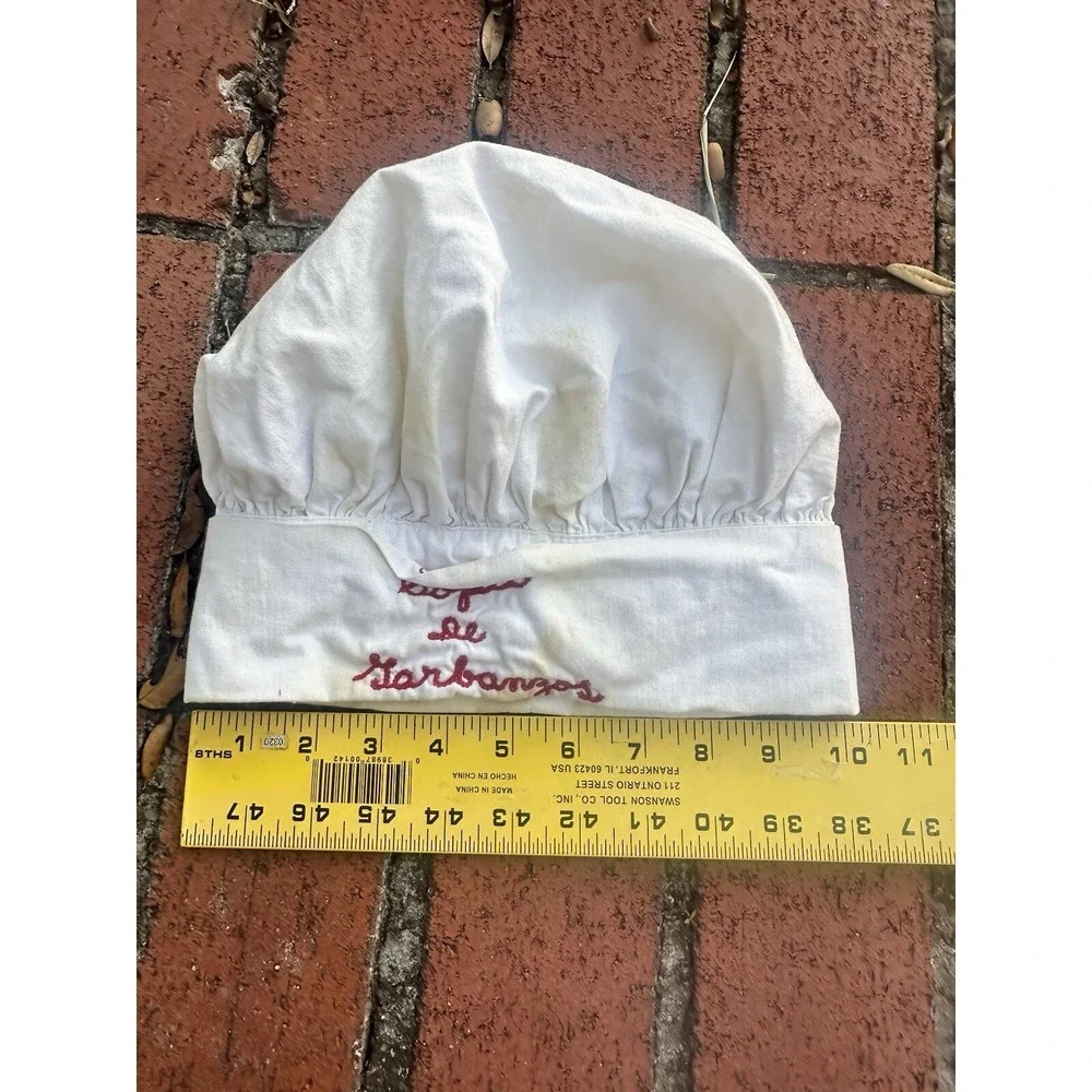 Apron chef cook Retro Fibbers Folly At Work kitchen novelty and Chefs Hat Vintag